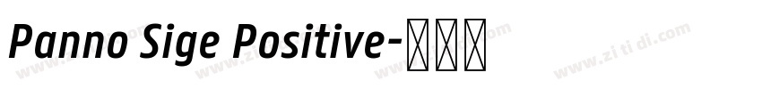 Panno Sige Positive字体转换